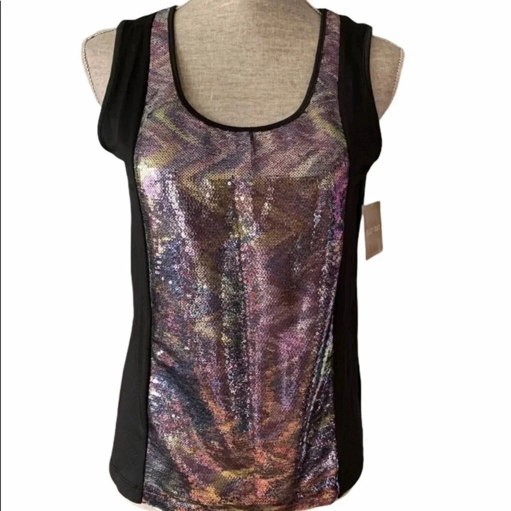 **NEW Ellen Tracy Sleeveless Sequin Top